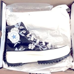 CONVERSE RUN Star Hike black featuring graphic jacquard pattern in blue …